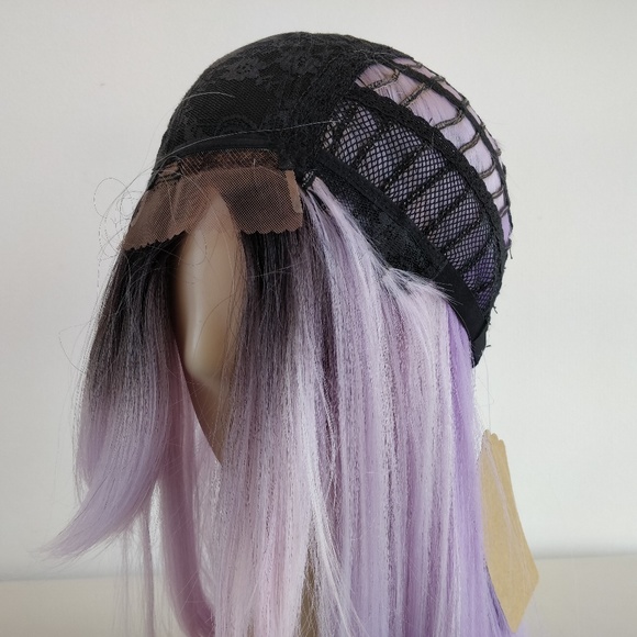 24" Light Purple Lavender with Black roots - Picture 5 of 6